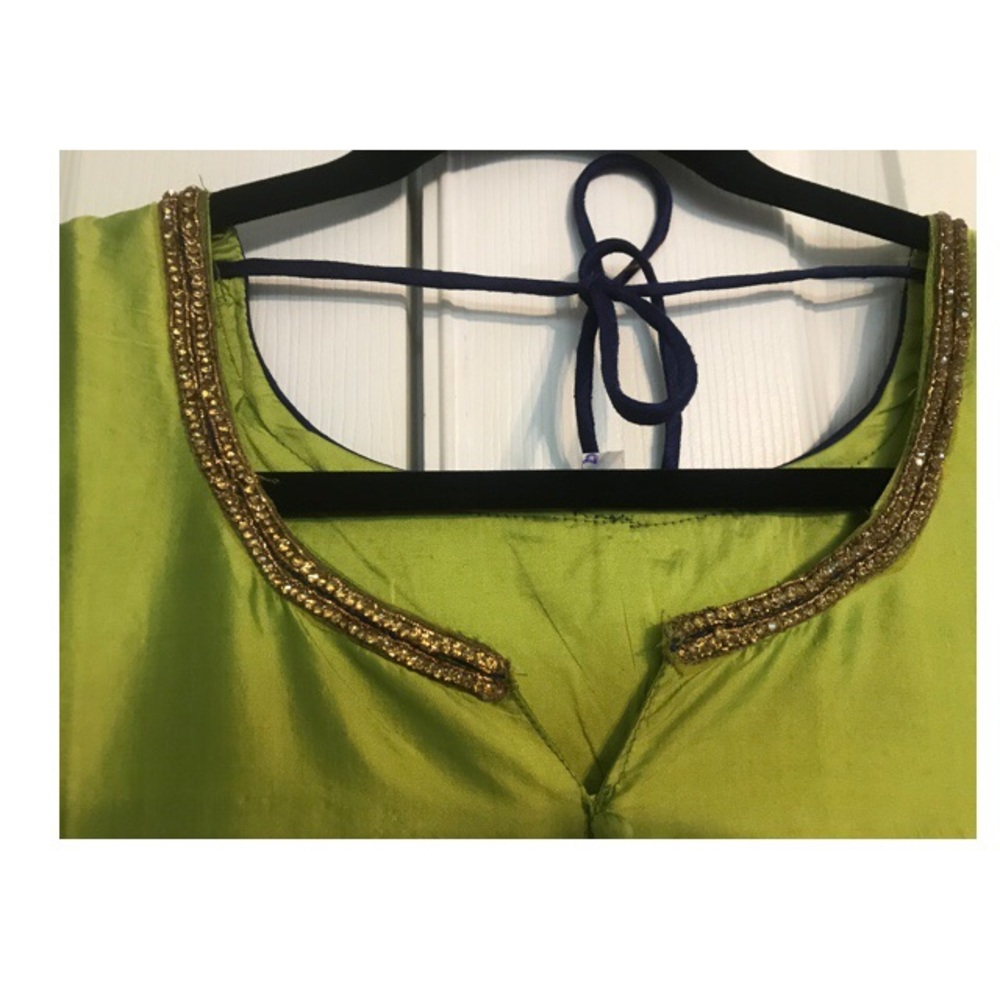 NWOT 3-pc Suit/Salwar Kameez: Dress, Pants, Scarf - Picture 3 of 8